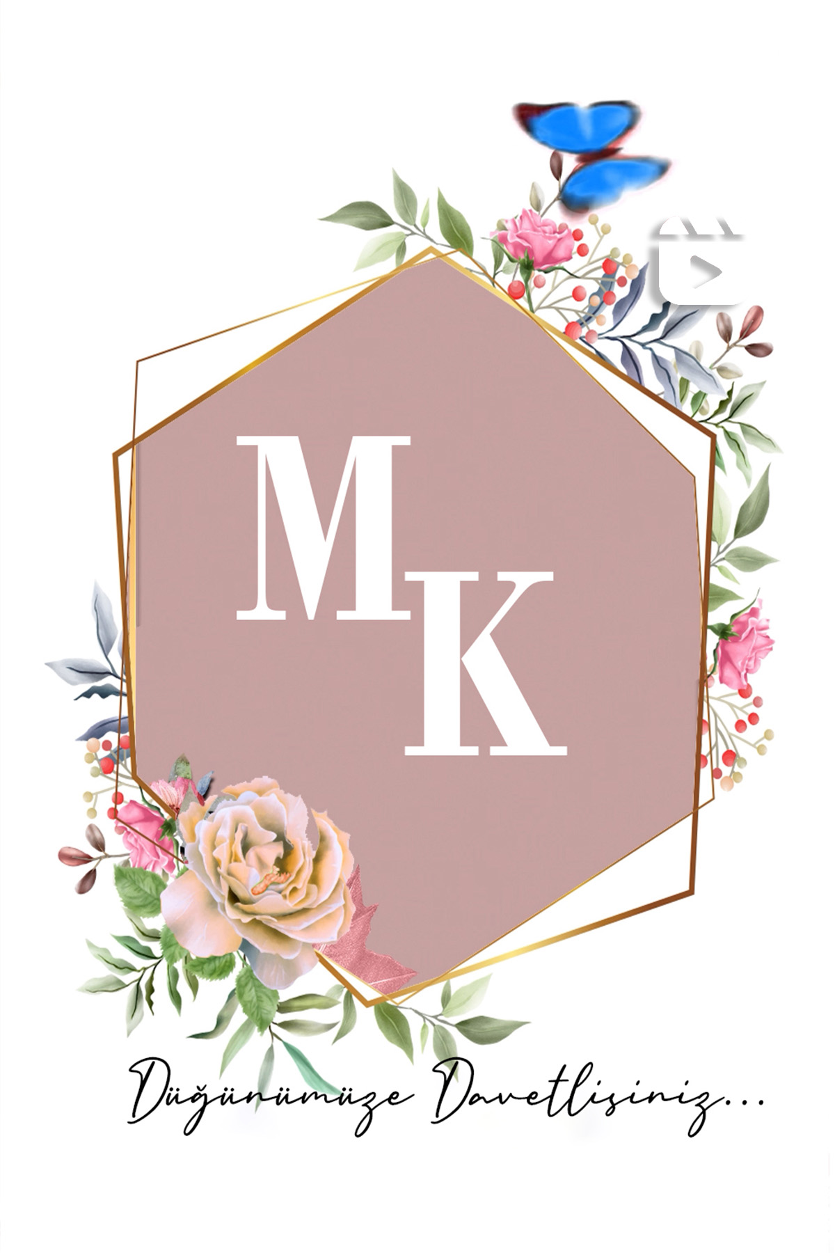 Kelebek Animasyon Davetiye