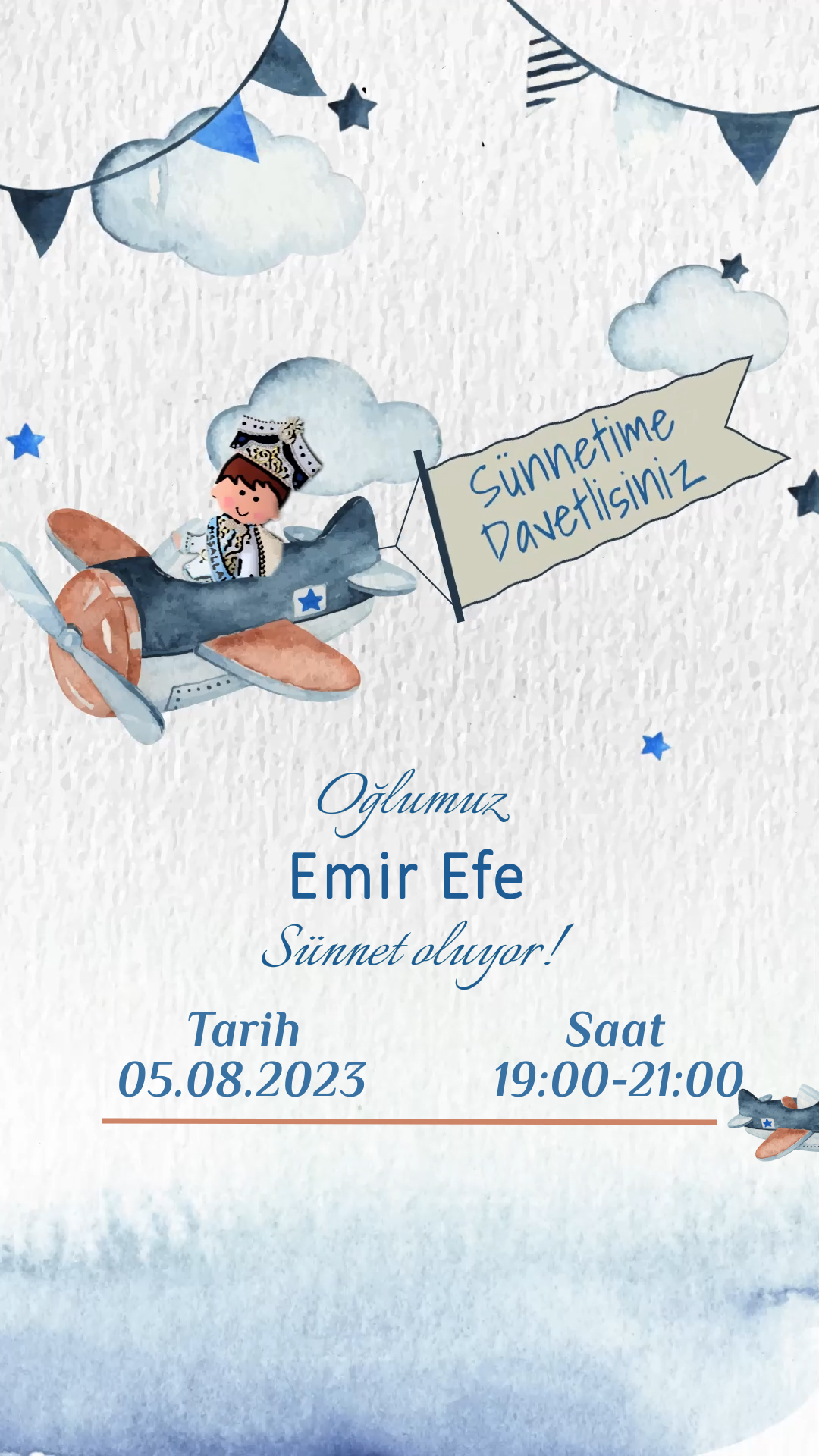 Video Sünnet Davetiyesi PLANE