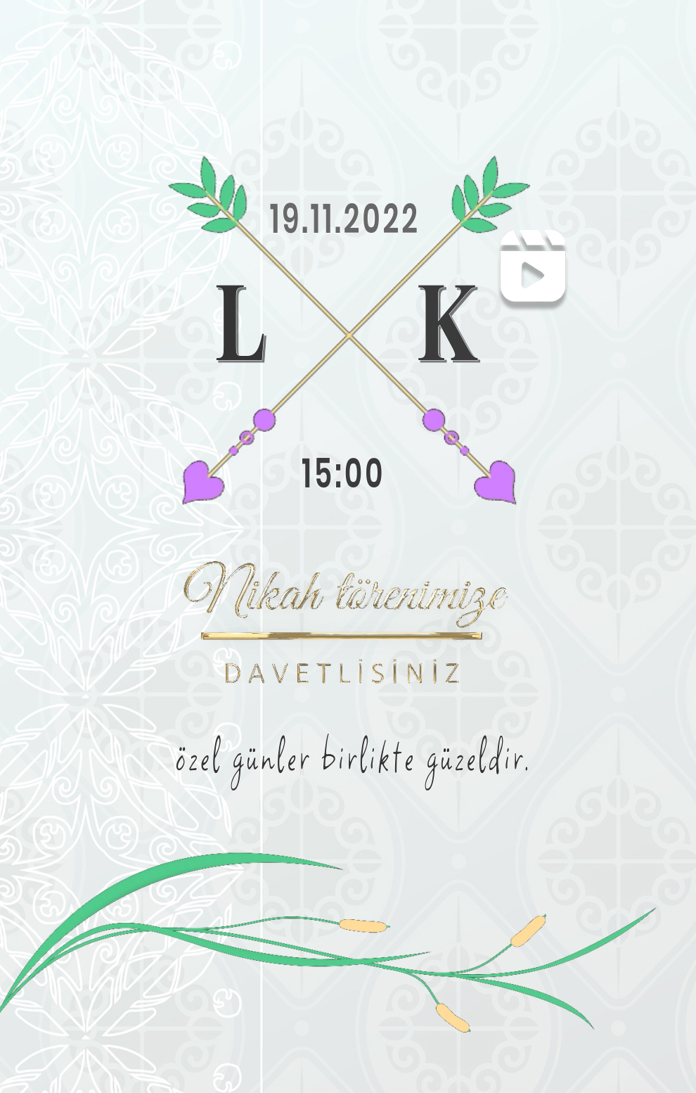 Ok Tasarım Nikah Davetiye