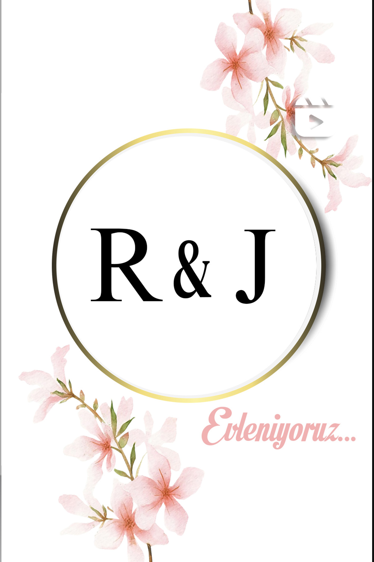 Orkide Düğün Davetiyesi