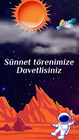 Video Sünnet Davetiyesi Uzay Tema