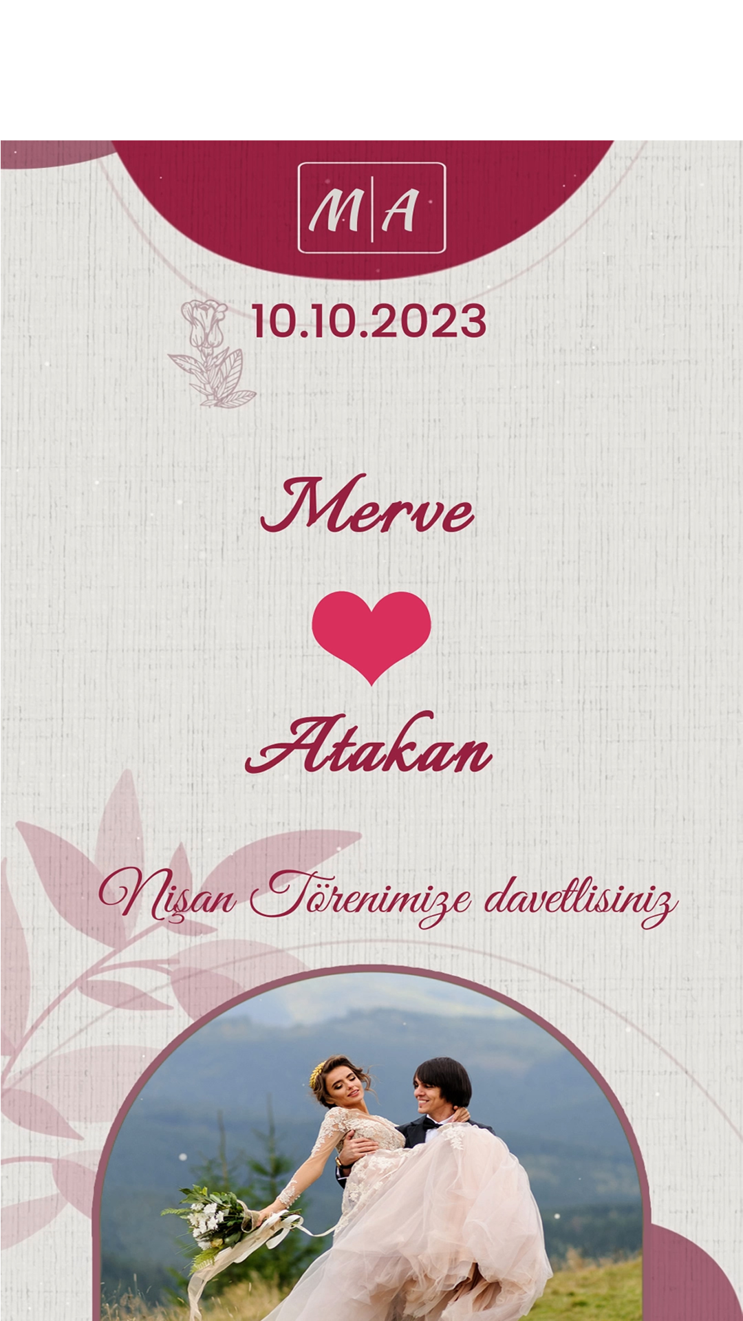 Fotoğraflı Dijital Davetiye